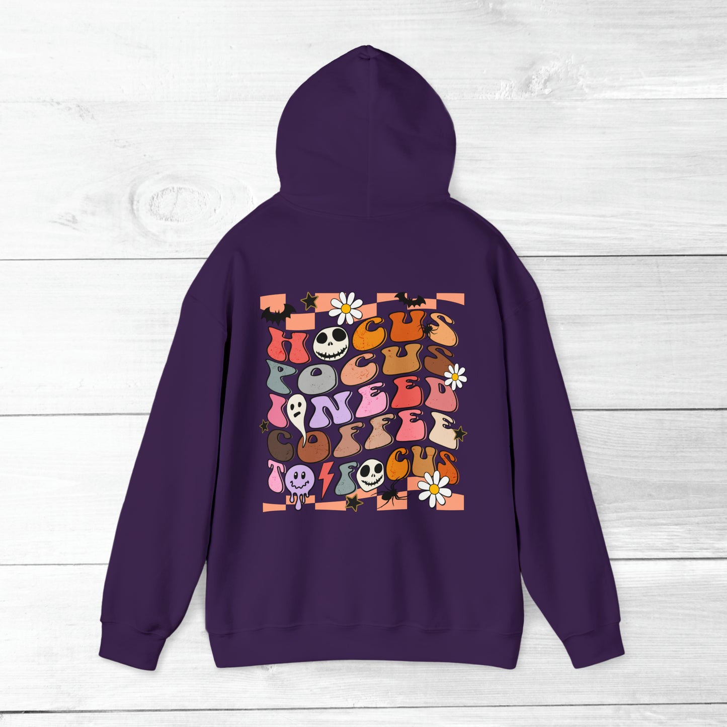 Halloween Coffee Hoodie - Hocus Pocus I need Coffee to Focus Back