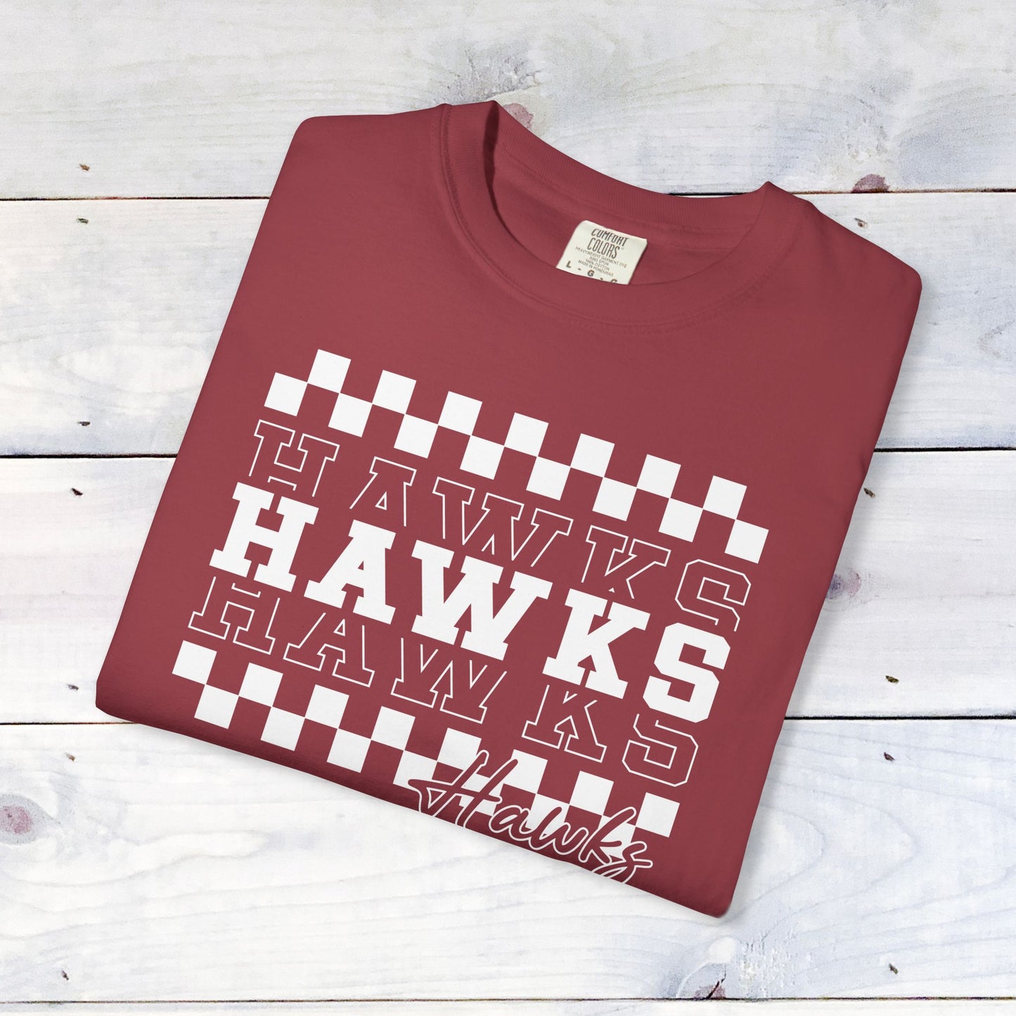 Hawks Check Comfort Colors Unisex Tee