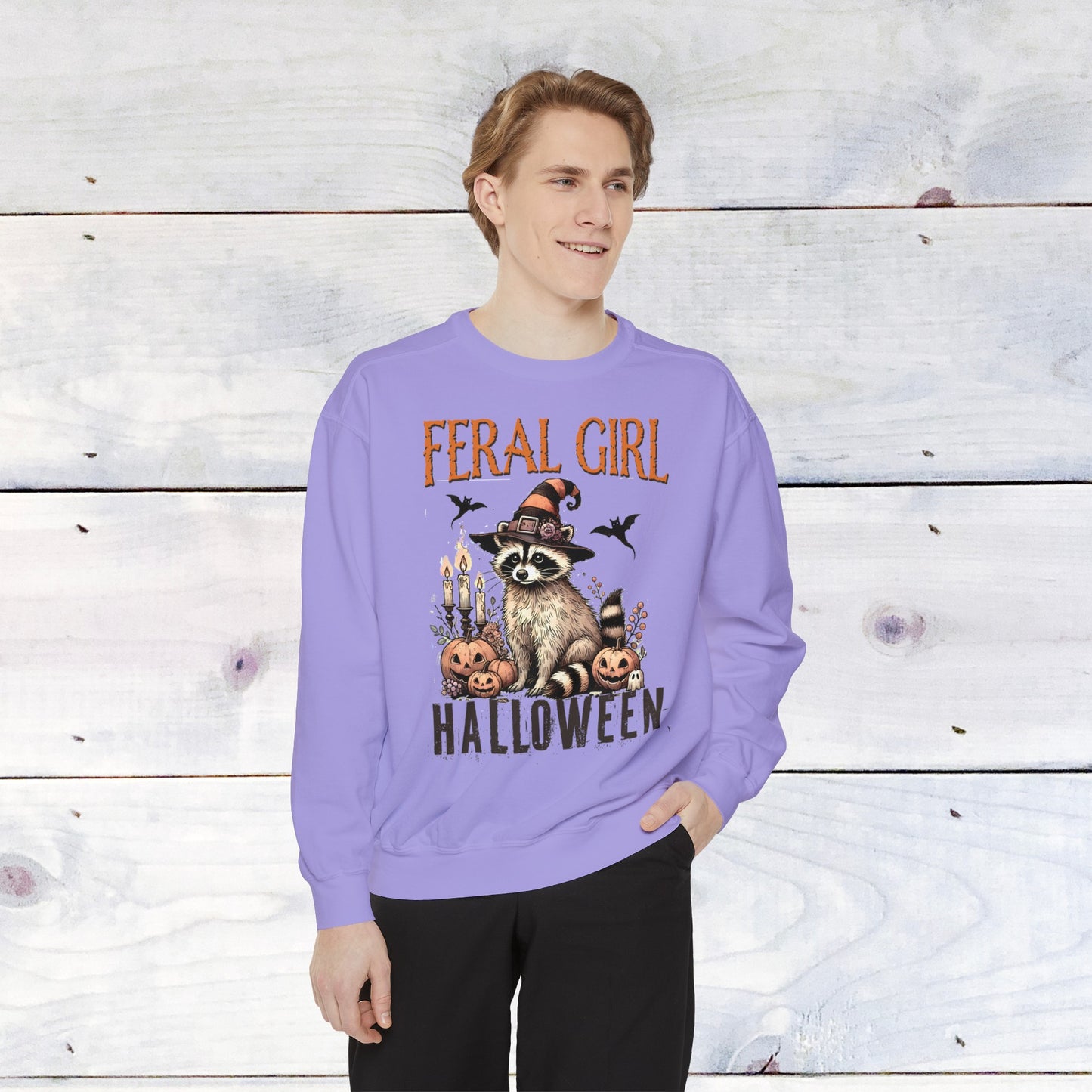 Feral Girl Halloween Comfort Colors Sweater