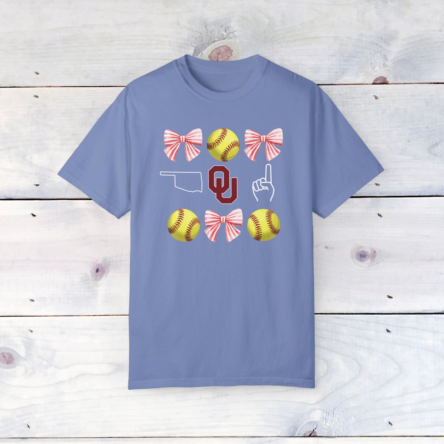 Oklahoma Softball Grid Comfort Colors T
