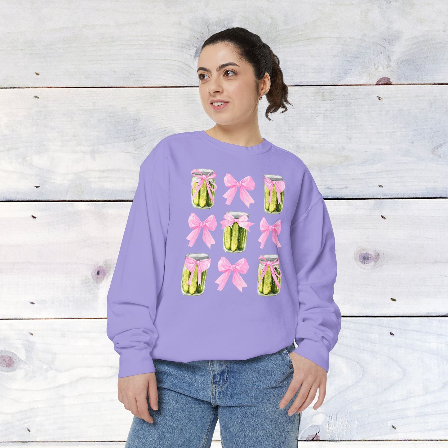 Pickles & Bows Adult Comfort Colors Sweatshirt