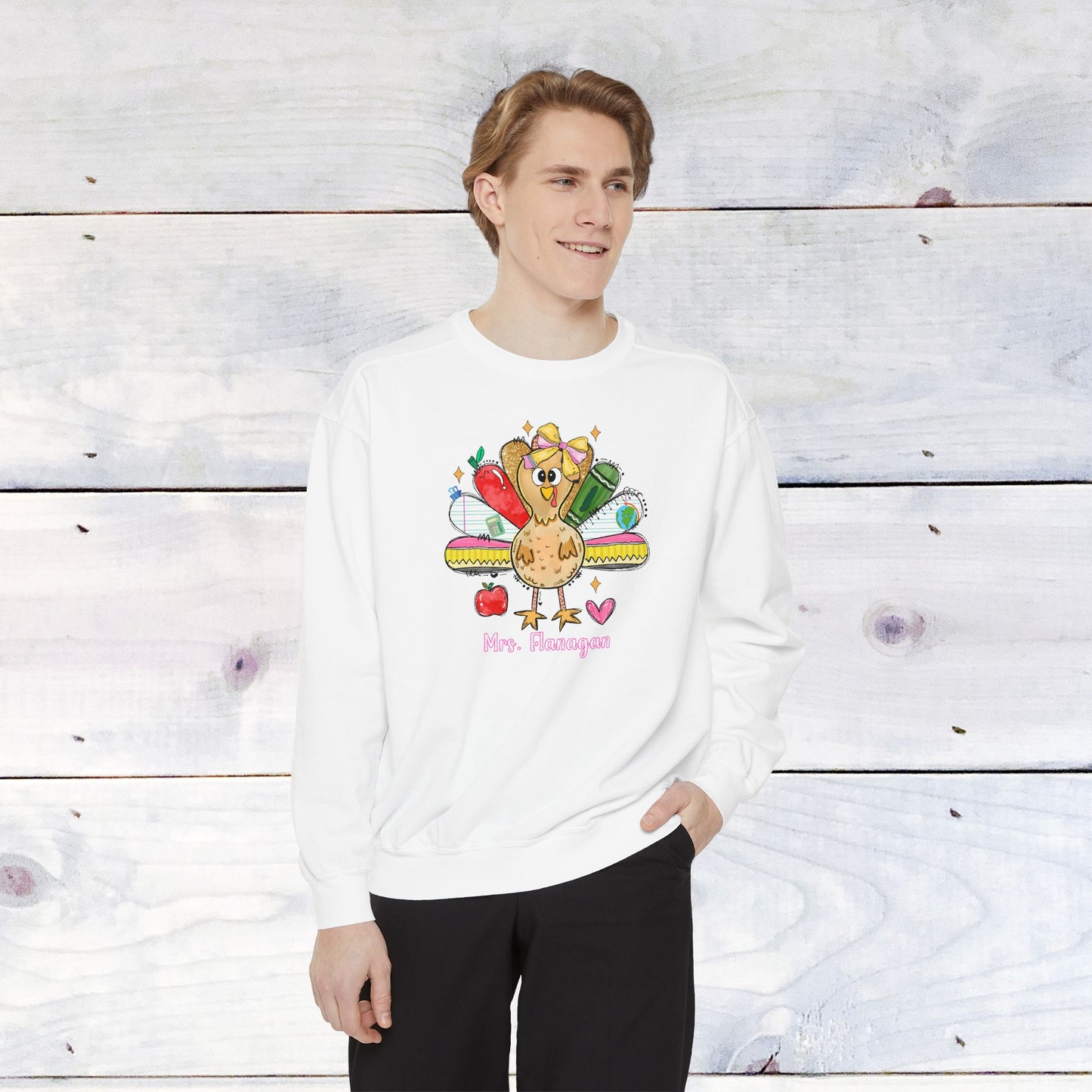 Teacher Turkey Unisex Comfort Colors Sweater