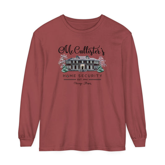 McCallister's Home Secuirty Comfort Colors Long Sleeve T-Shirt