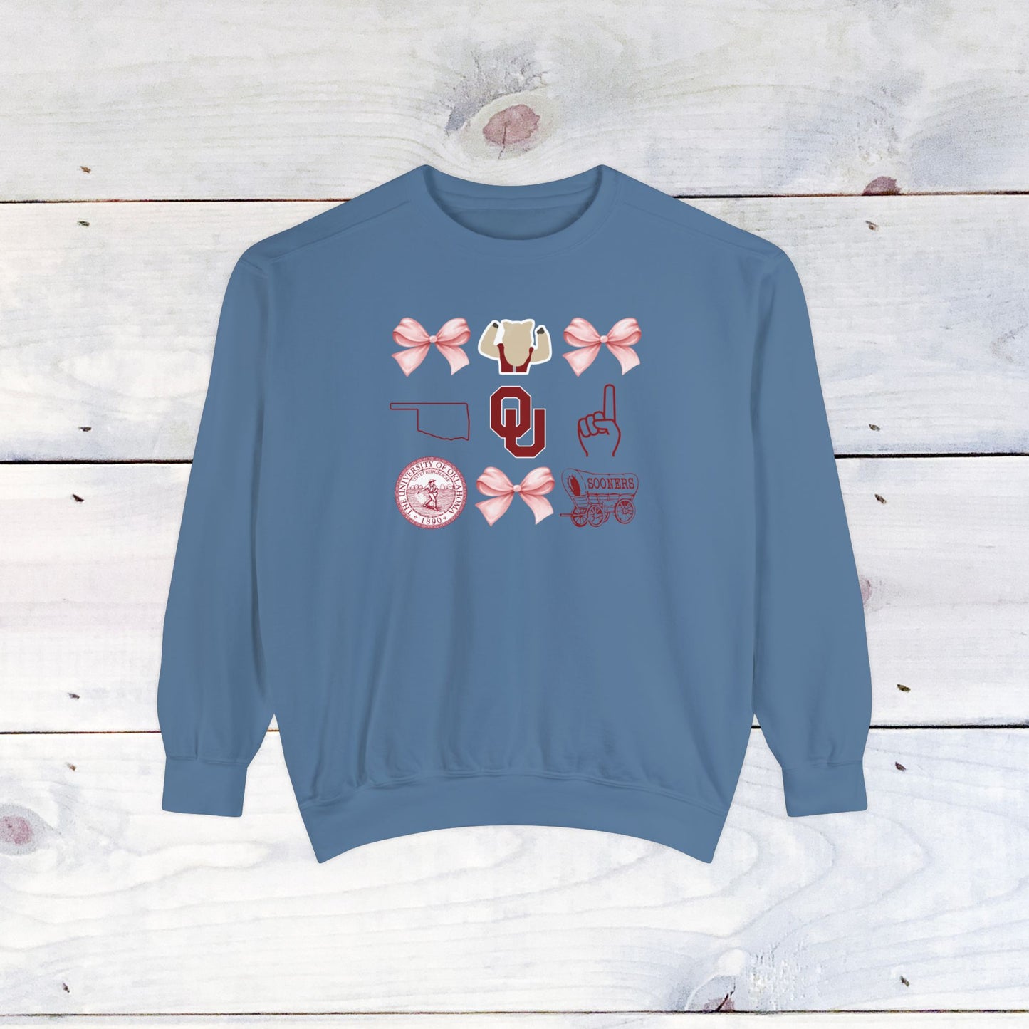 Oklahoma Sooners Bow Comfort Colors Sweater