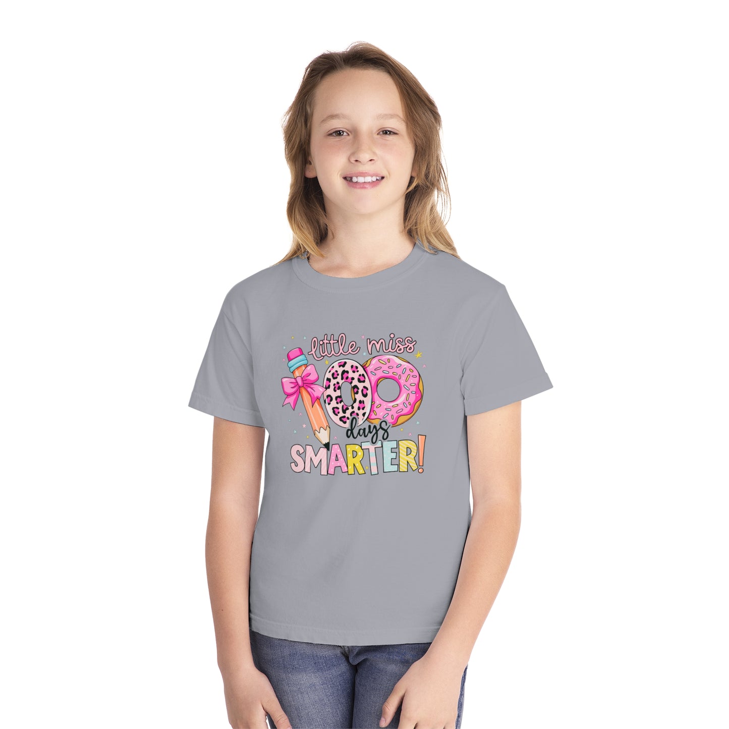 Youth Little Miss 100 Days Comfort Colors Tee