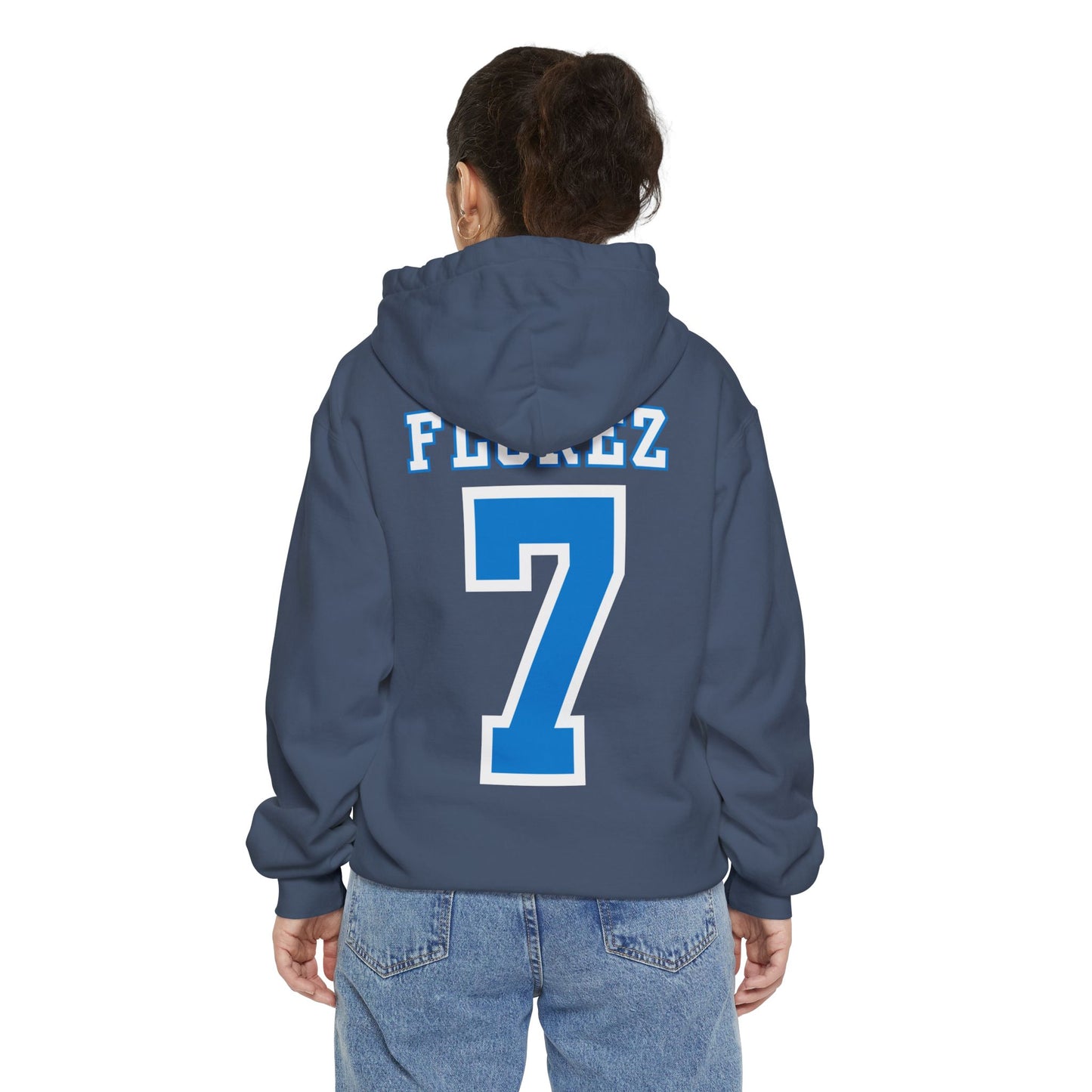 Custom Stallions Mom #7 Florez Comfort Colors Hoodie