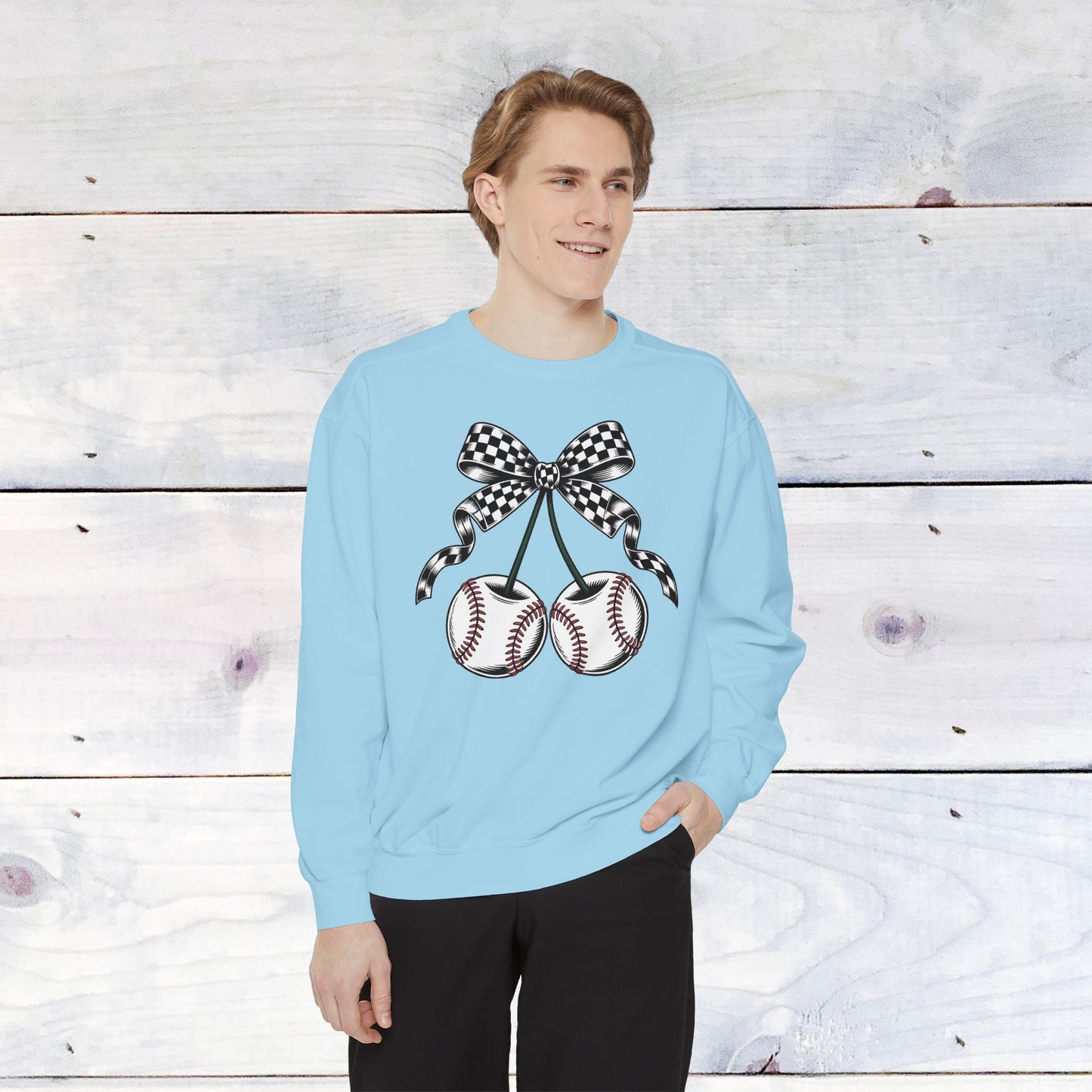 Baseball Cherries Comfort Color Sweatshirt