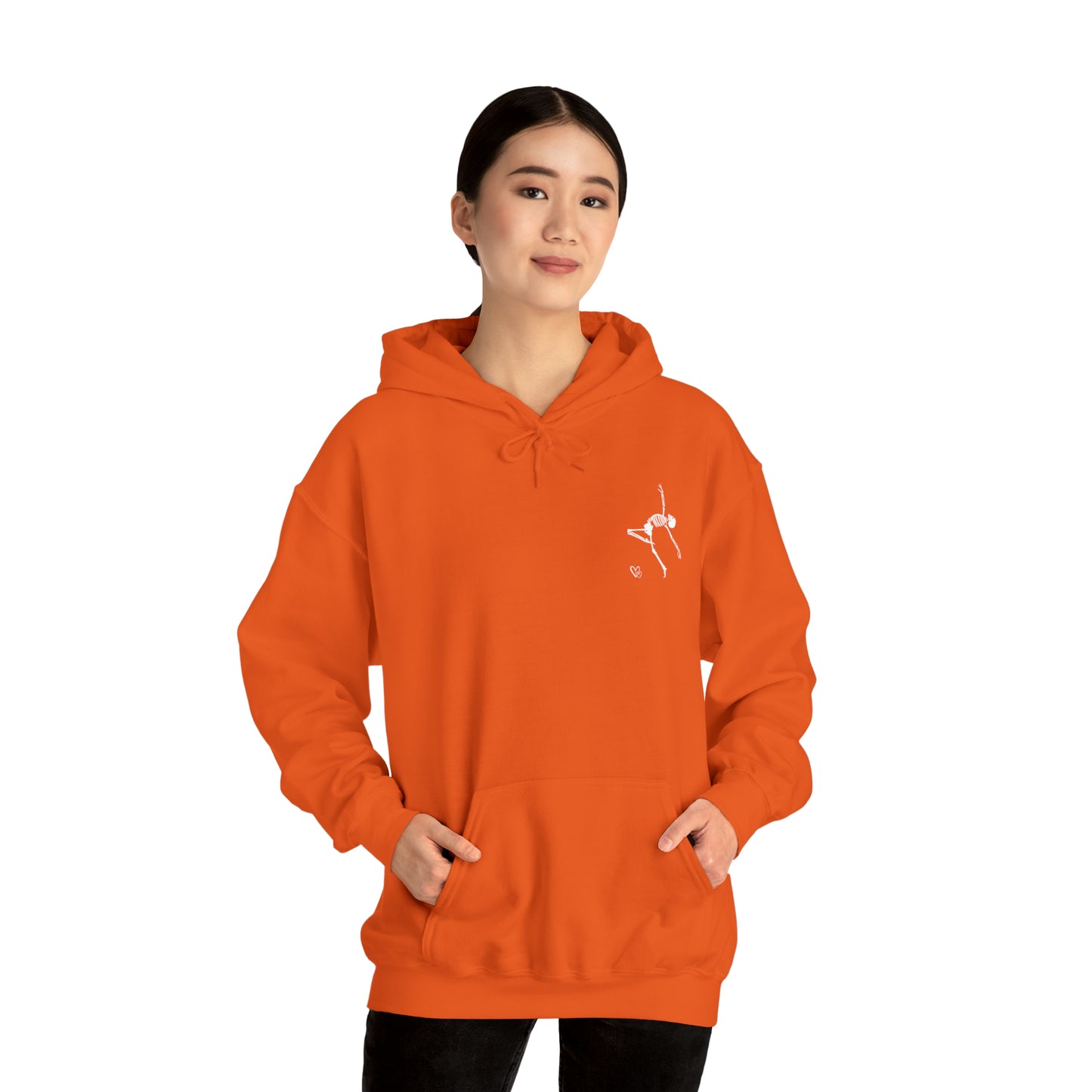 Dancing Skeleton Hoodie- Dancing Skeleton Front- Multi -Dancing Skeleton Back, Mutliple Color Options, Unisex Heavy Blend™ Hooded Sweatshirt