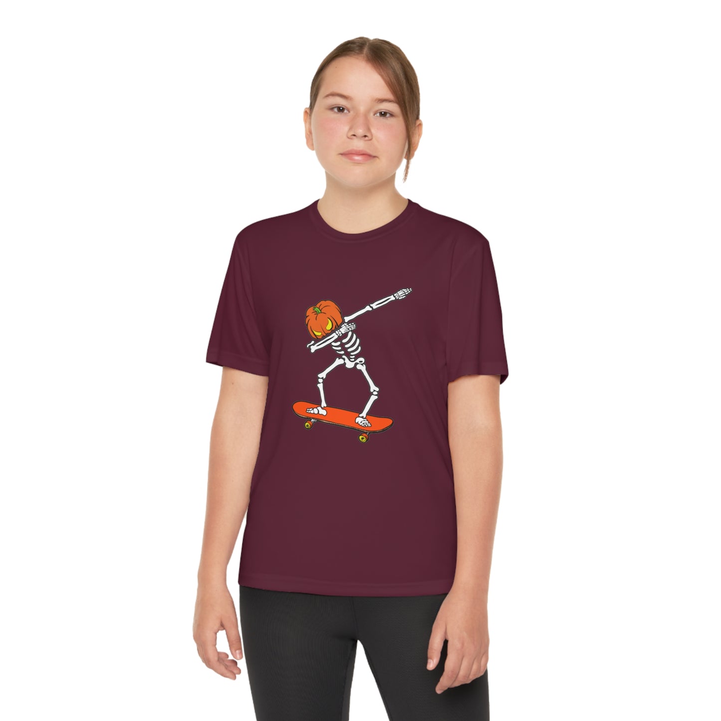 Dabbing Pumpkin Skelly Skater T