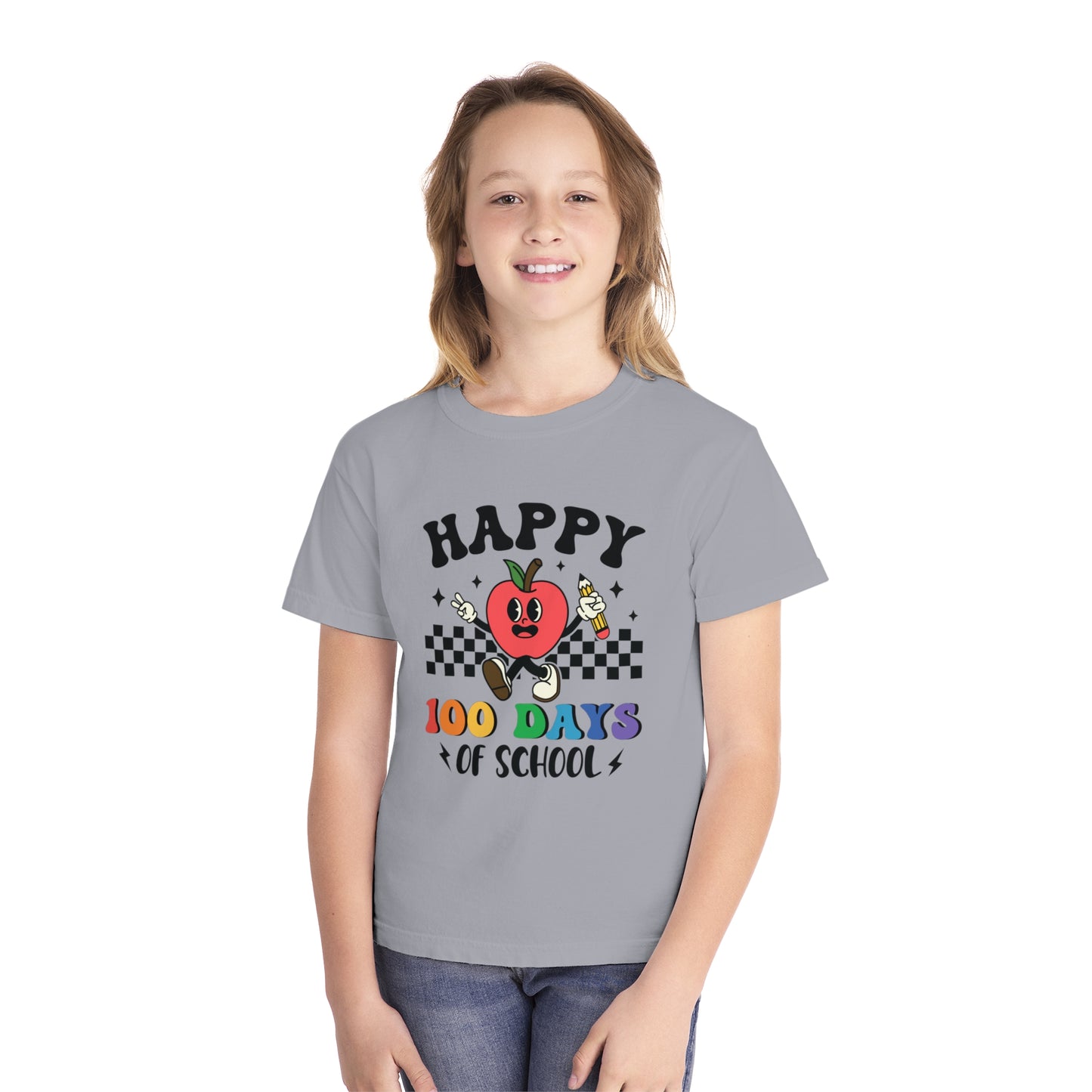 Youth Happy 100 Days Comfort Colors Tee