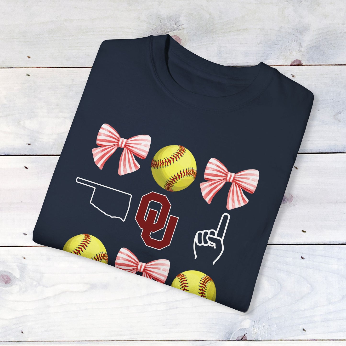 Oklahoma Softball Grid Comfort Colors T