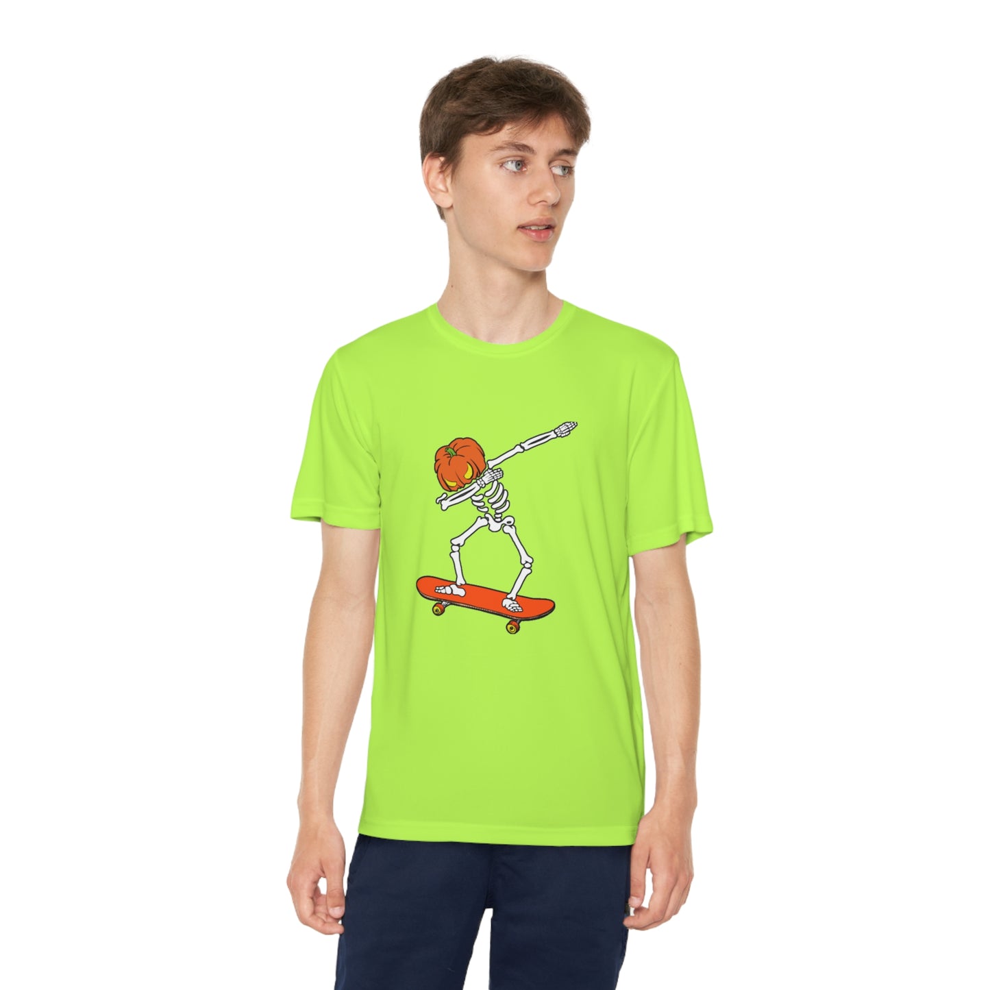 Dabbing Pumpkin Skelly Skater T