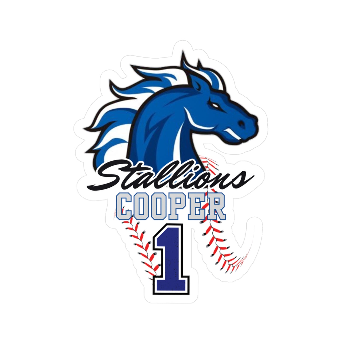 Stallions 1 Custom Vinyl Sticker