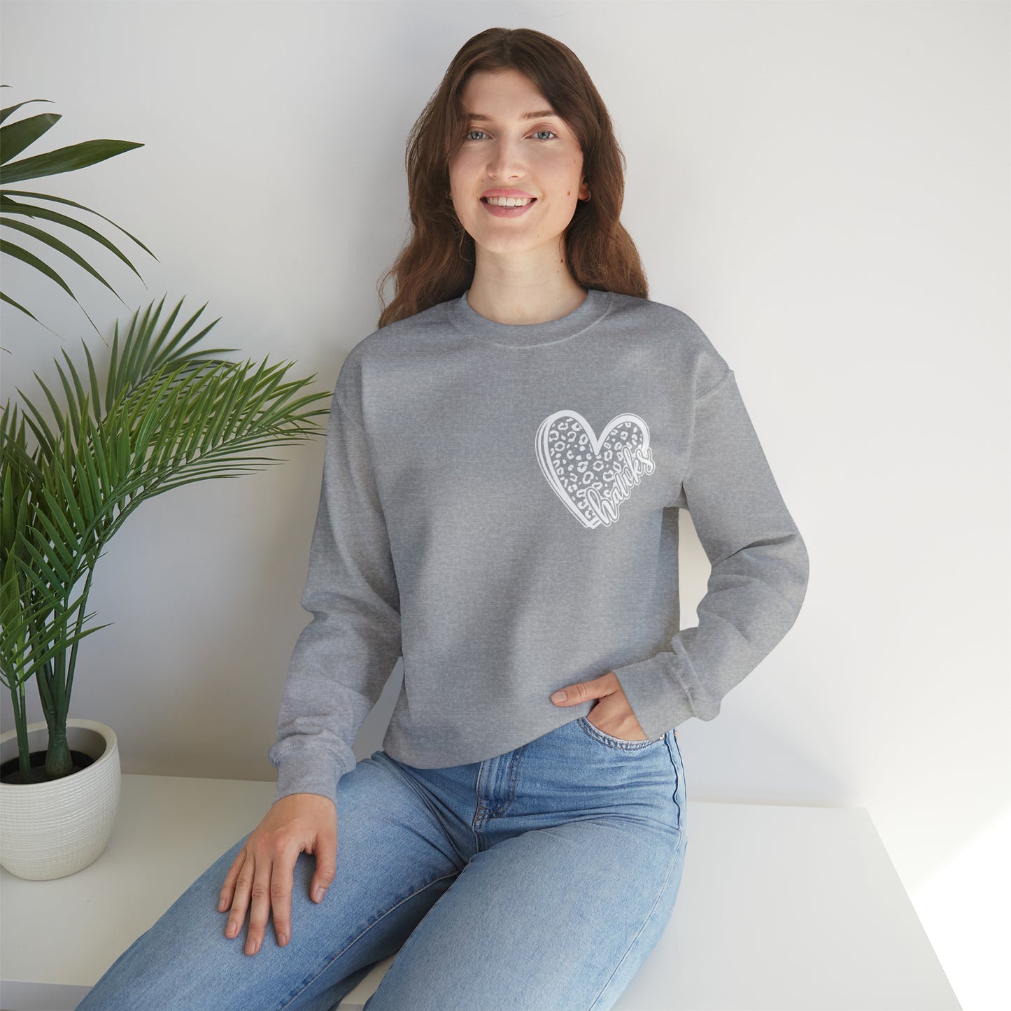 Hawks Cheetah Heart Sweater