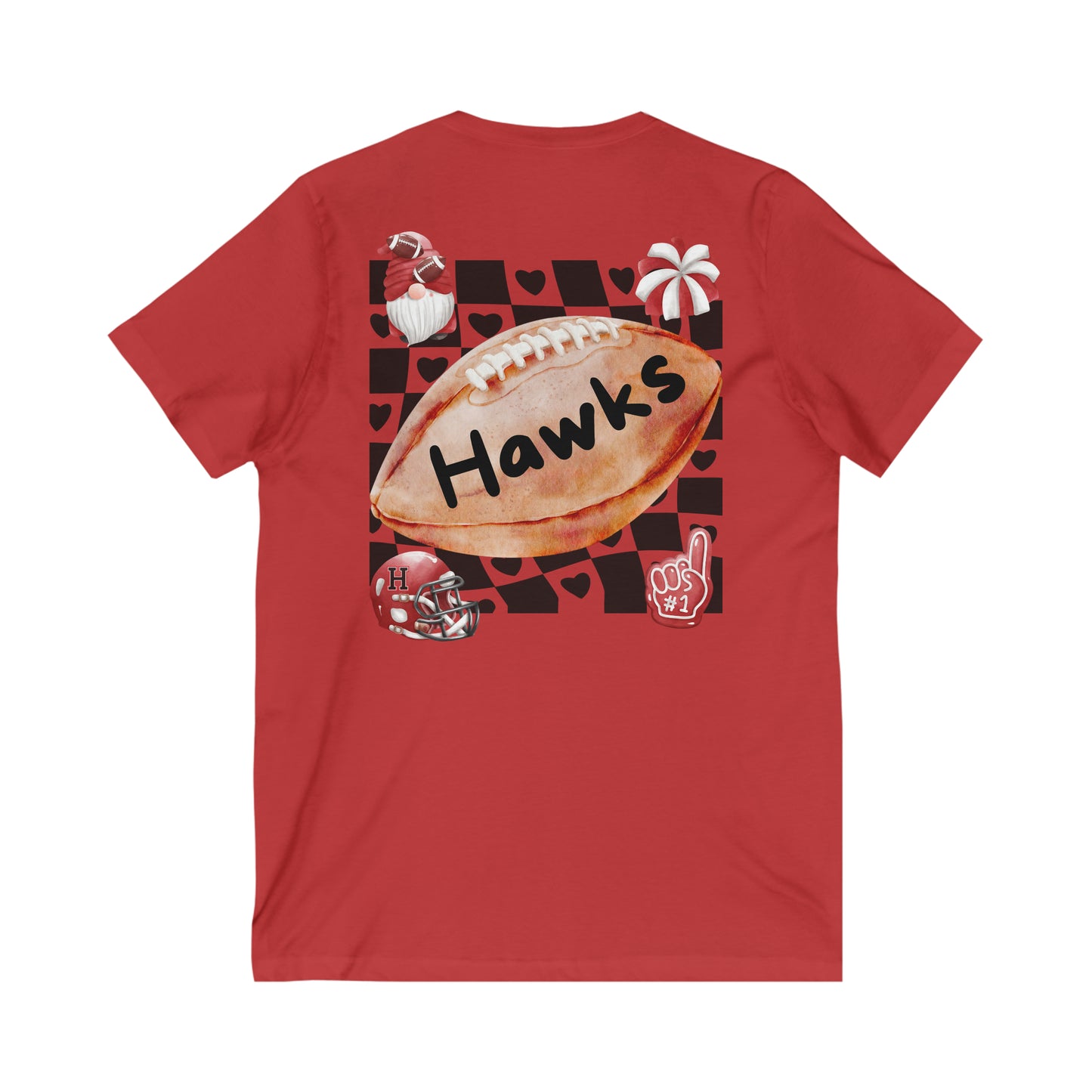 Fun Heath Hawks V Neck Tee