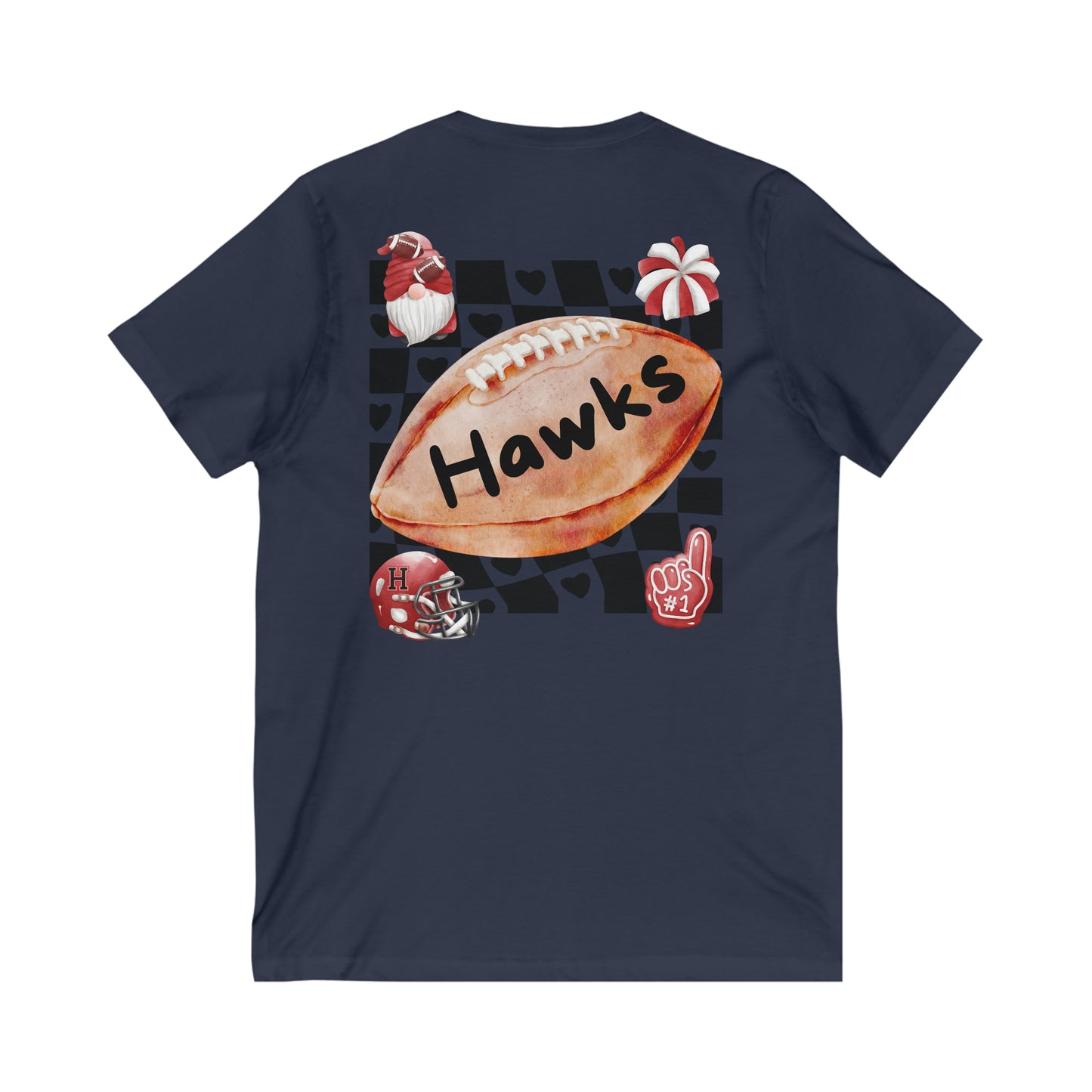 Fun Heath Hawks V Neck Tee