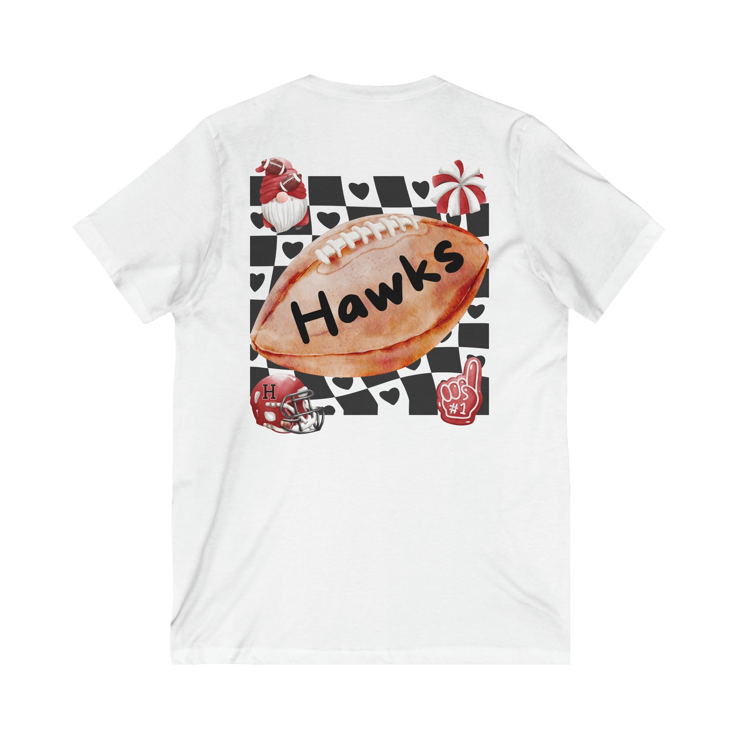 Fun Heath Hawks V Neck Tee