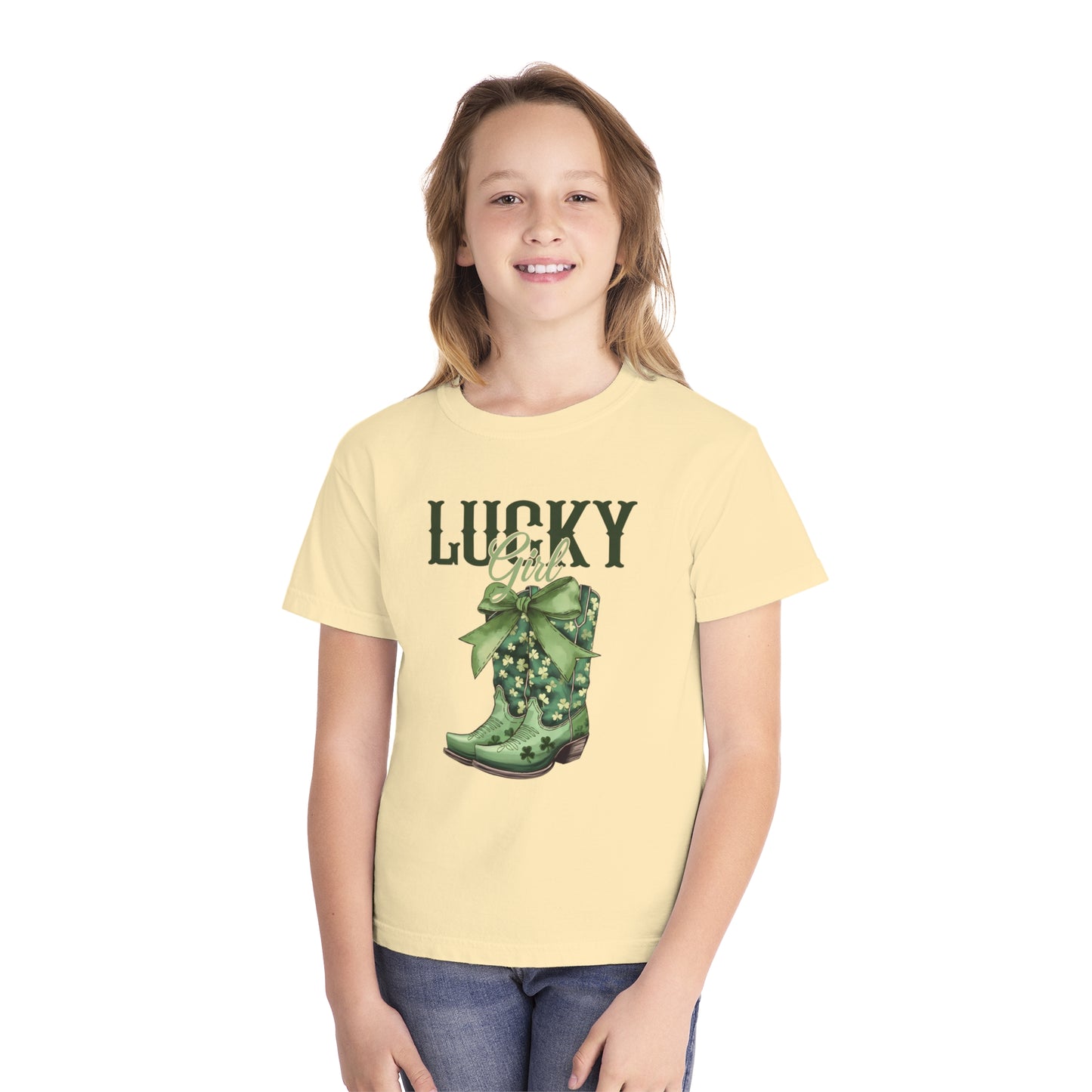 Lucky Girl Youth Comfort Colors Tee
