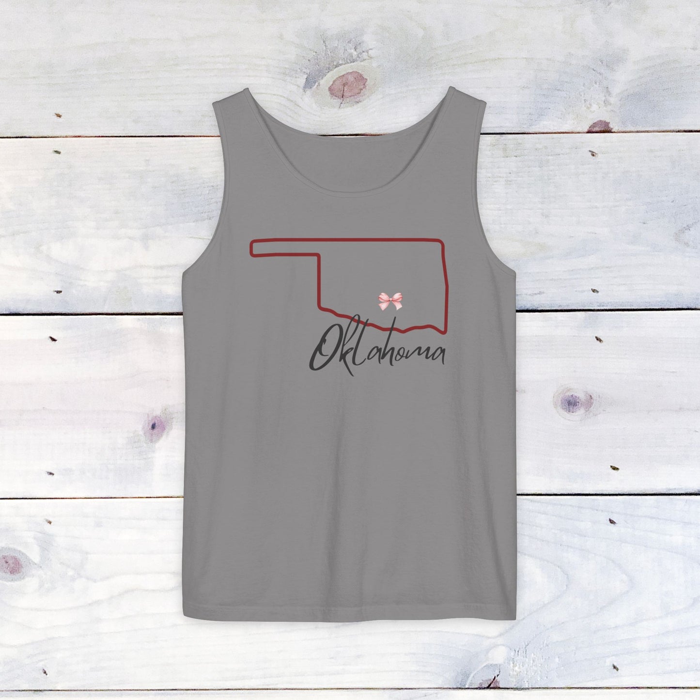 Oklahoma Norman Bow Comfort Colors Tank Top
