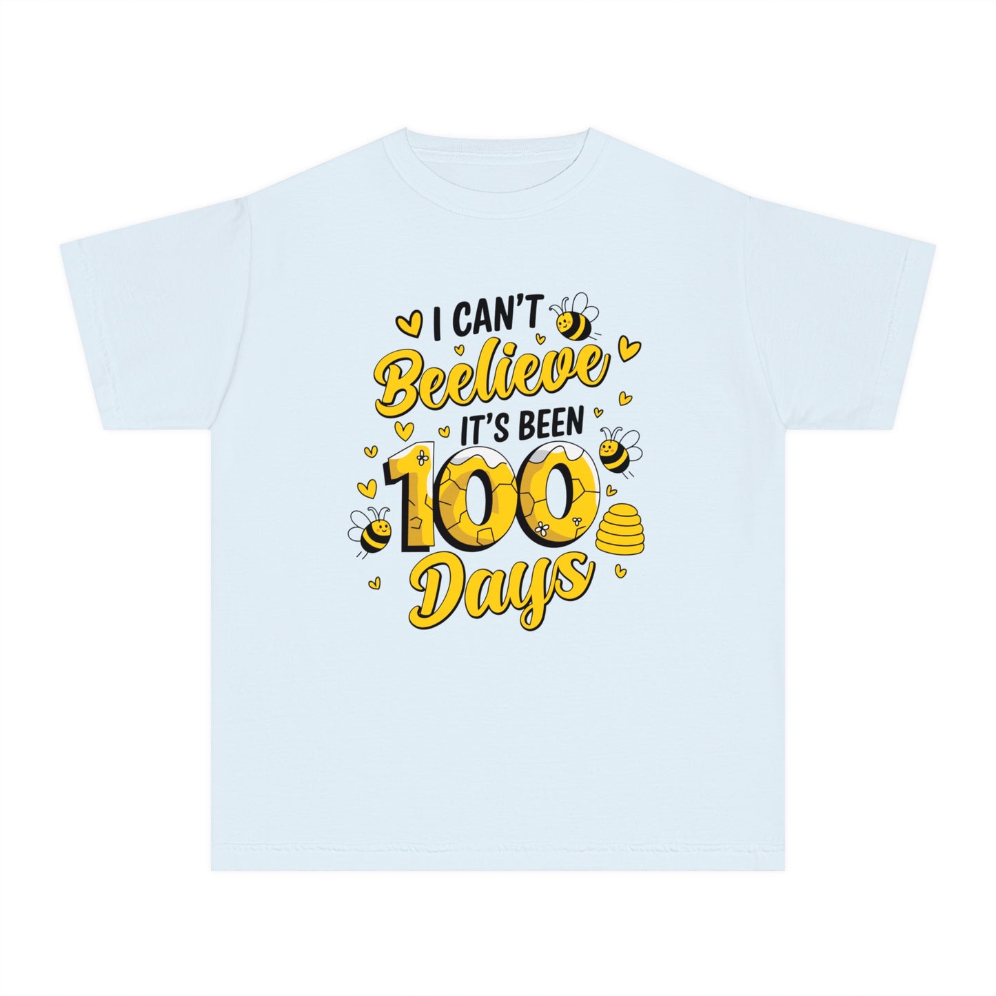 Youth I Can't Beelieve 100 Days Comfort Colors Tee