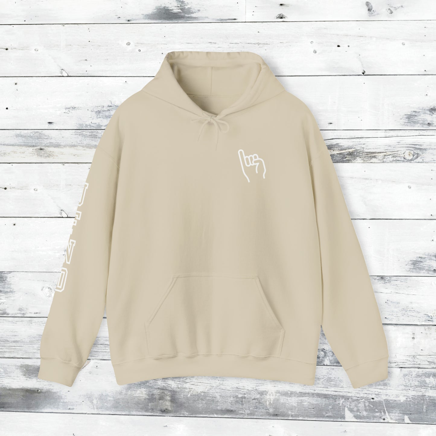Jackets Stinger Hoodie Front - JFND Sleeve - Old School R back