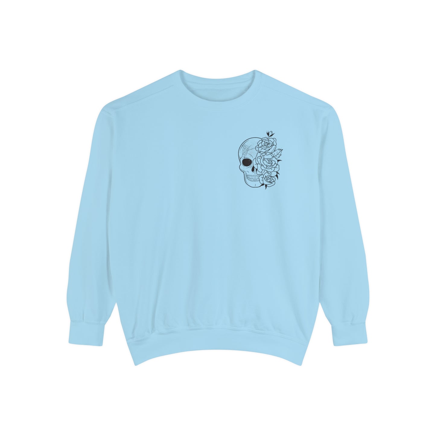 Skull Front, Vastly Overrated Back - Comfort Colors Pullover - Multi Color Options