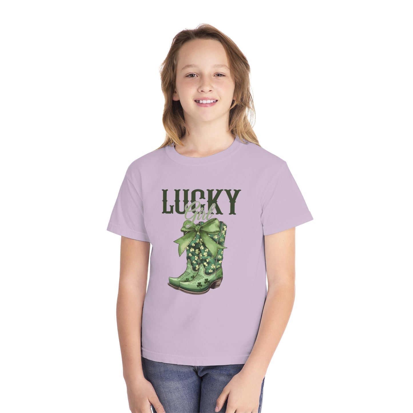 Lucky Girl Youth Comfort Colors Tee