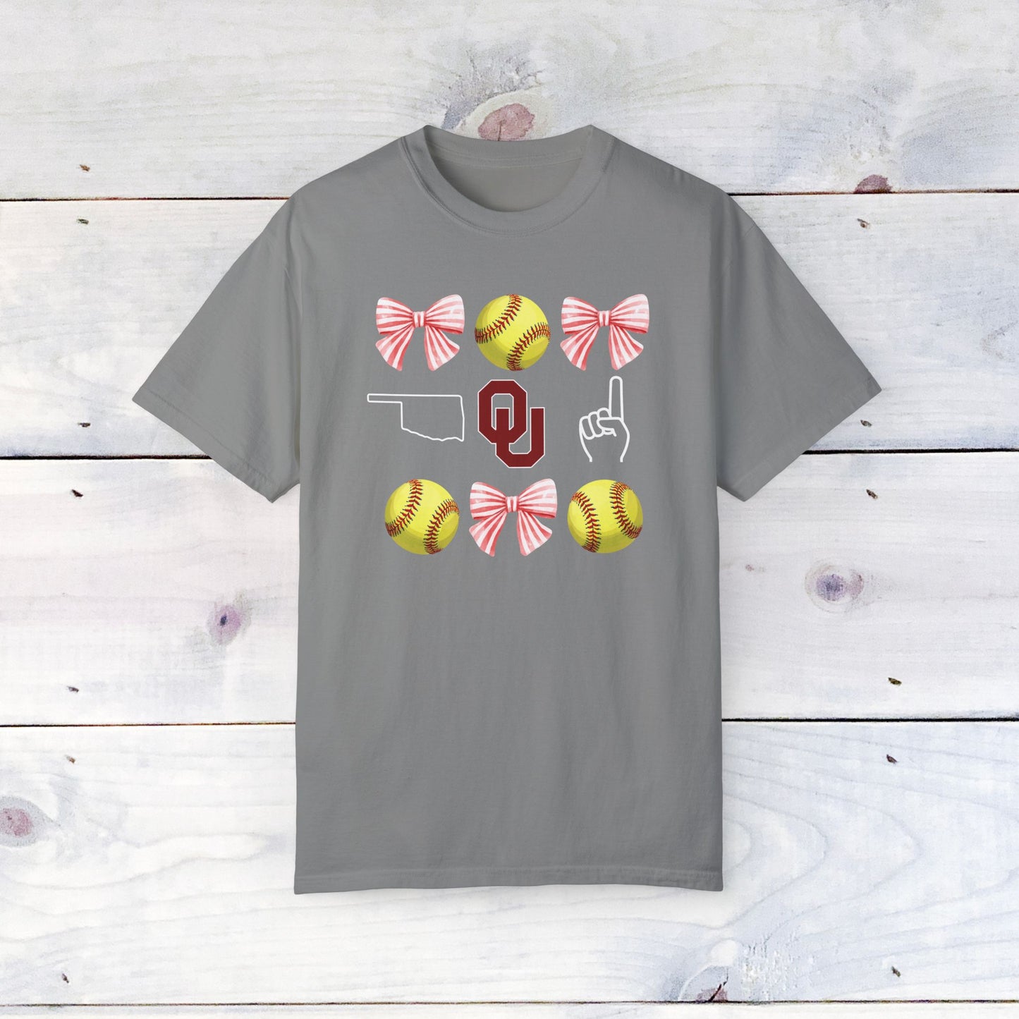 Oklahoma Softball Grid Comfort Colors T