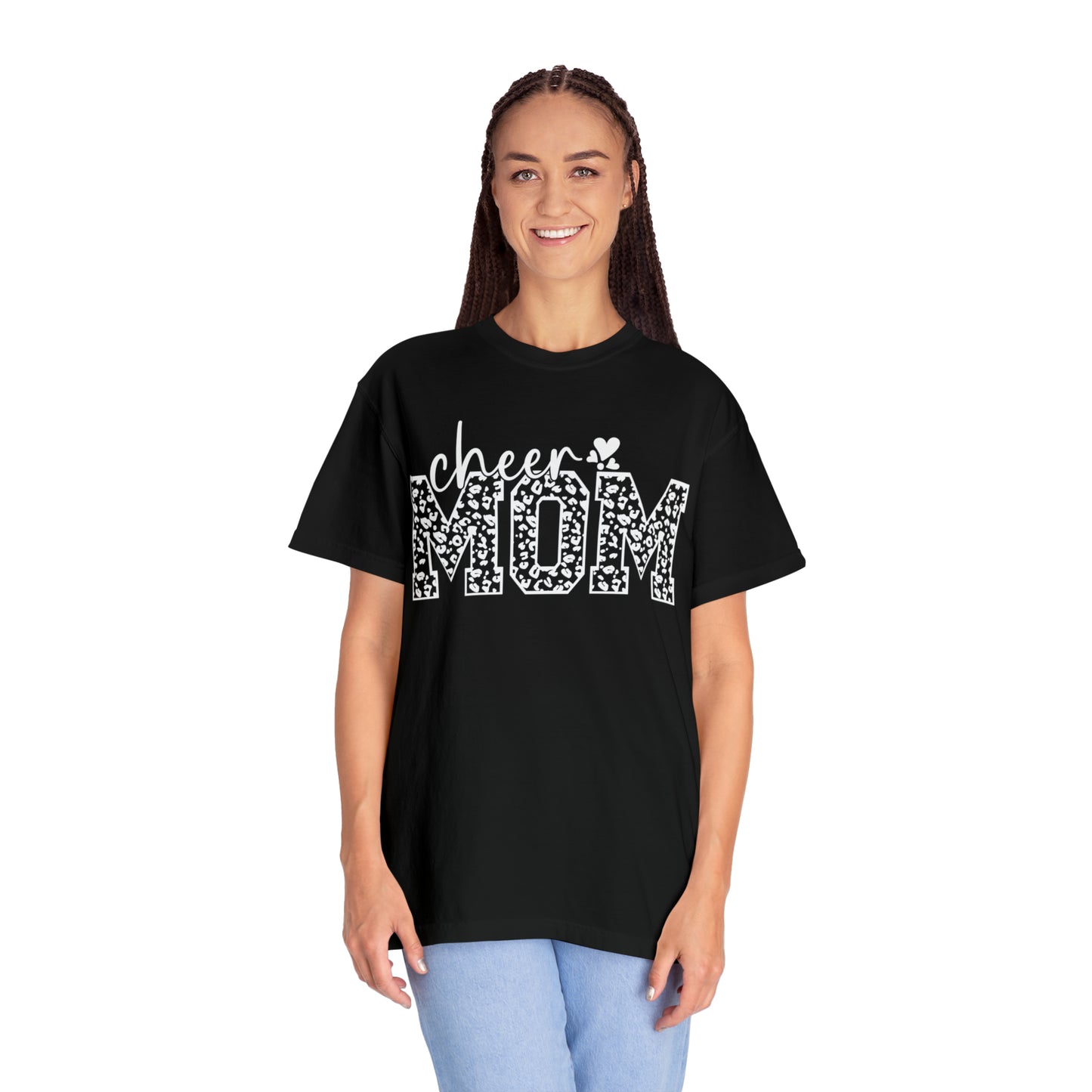 Cheetah Cheer Mom - Comfort Colors T