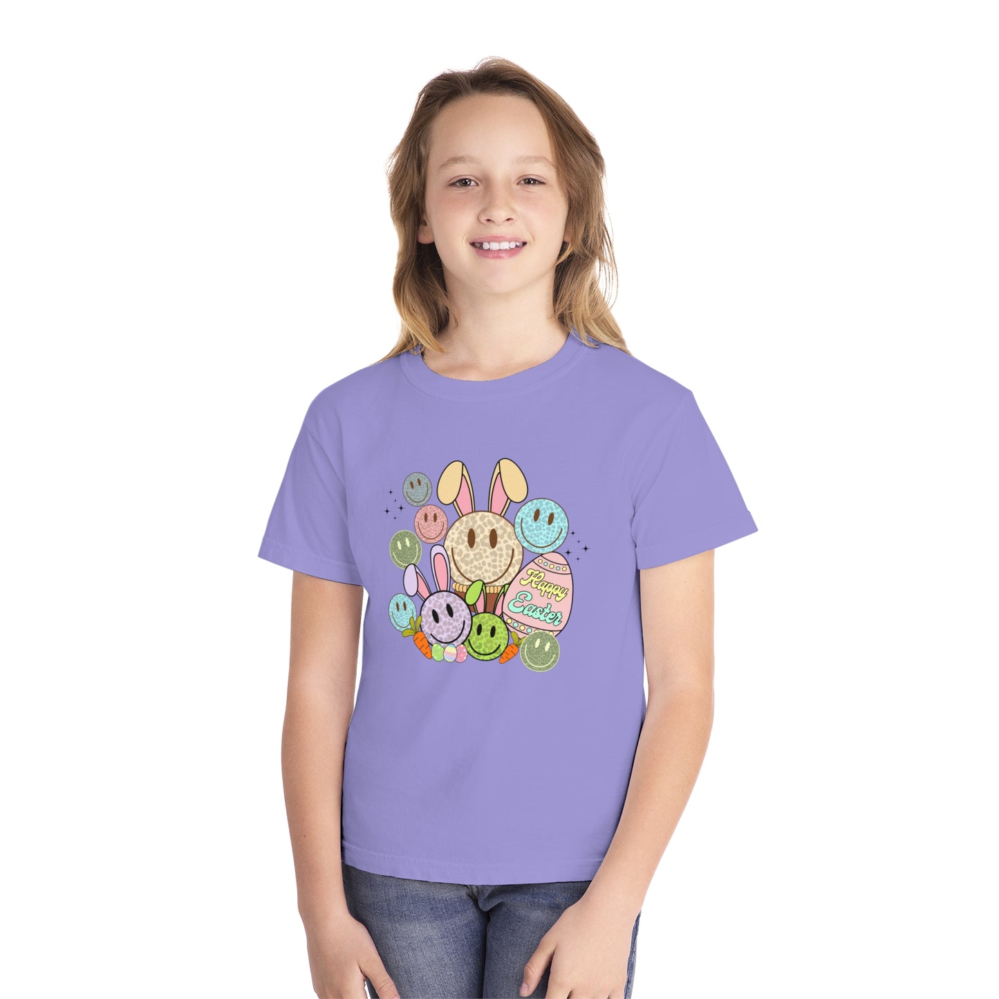 Funky Easter Youth Comfort Colors Tee