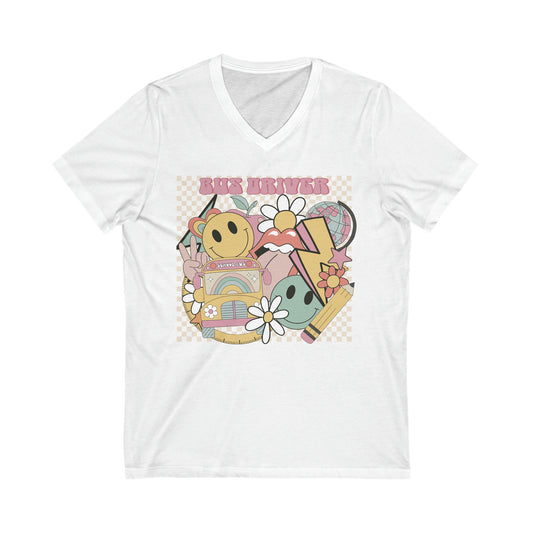 Bus Driver Unisex V-Neck Tee