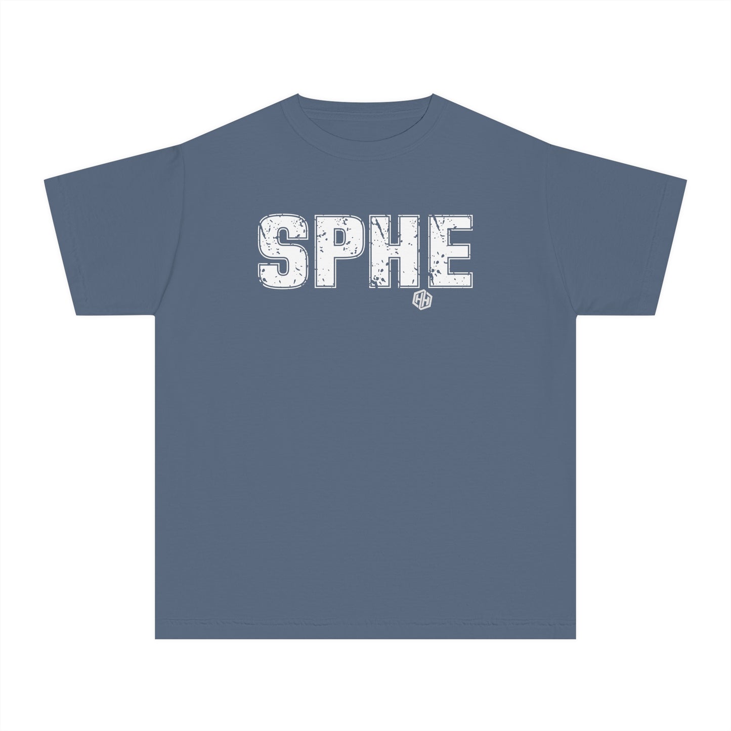 SPHE Youth Comfort Colors T . White Text