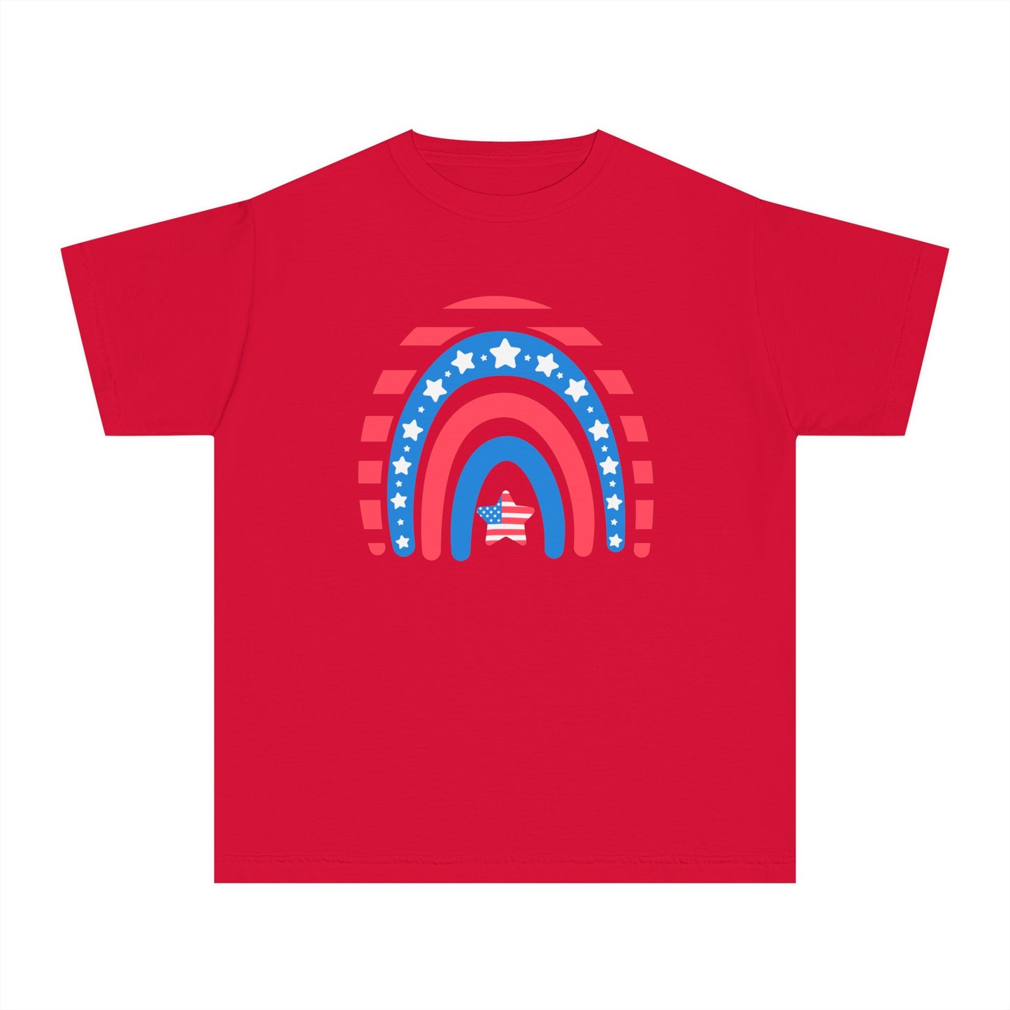 Stars & Stripes Rainbow Comfort Colors Youth Tee