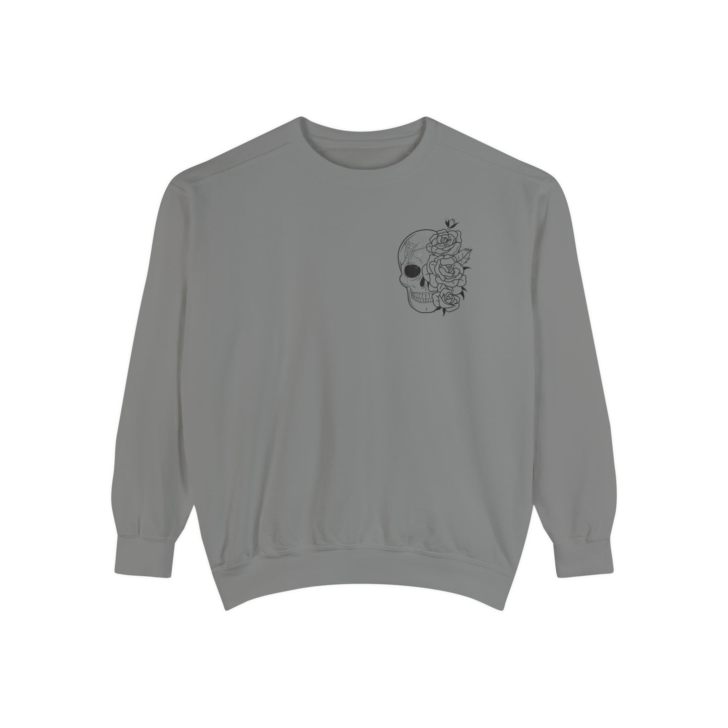 Skull Front, Vastly Overrated Back - Comfort Colors Pullover - Multi Color Options