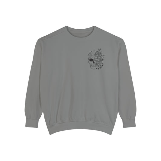 Skull Front, Vastly Overrated Back - Comfort Colors Pullover - Multi Color Options