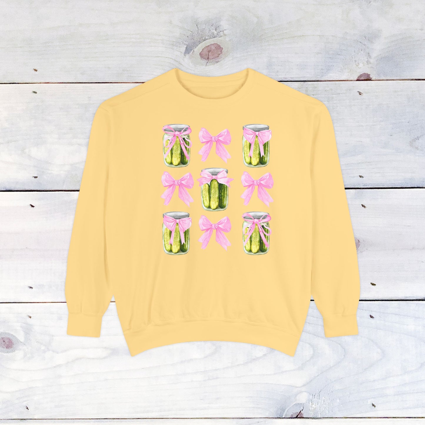 Pickles & Bows Adult Comfort Colors Sweatshirt