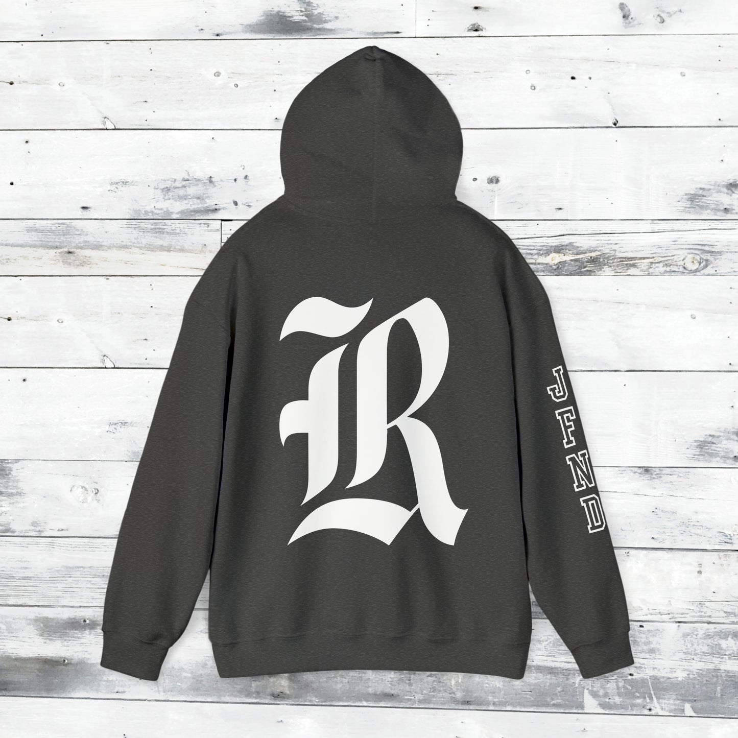 Jackets Stinger Hoodie Front - JFND Sleeve - Old School R back