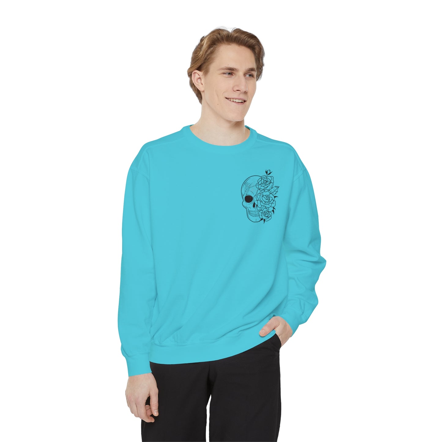 Skull Front, Vastly Overrated Back - Comfort Colors Pullover - Multi Color Options