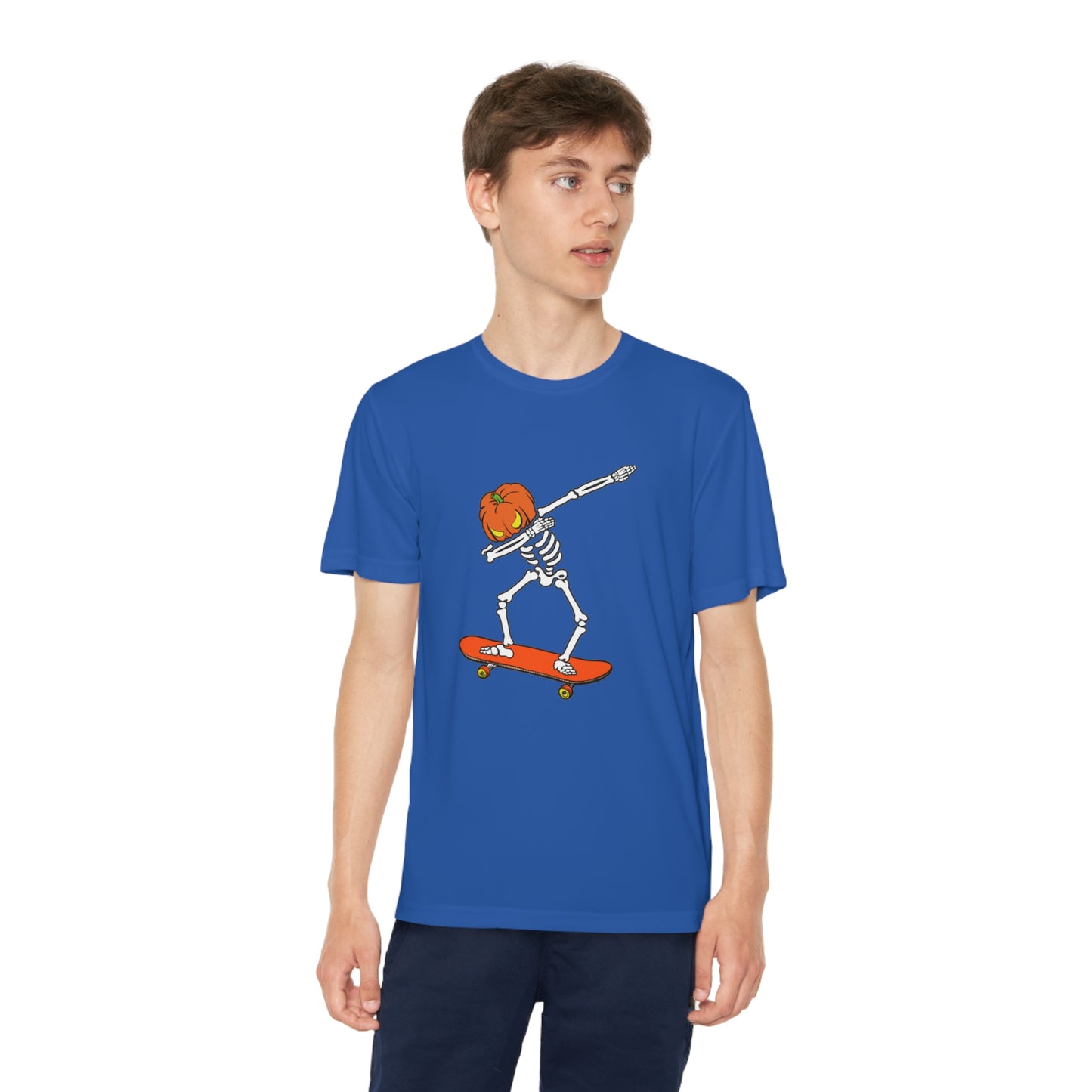 Dabbing Pumpkin Skelly Skater T