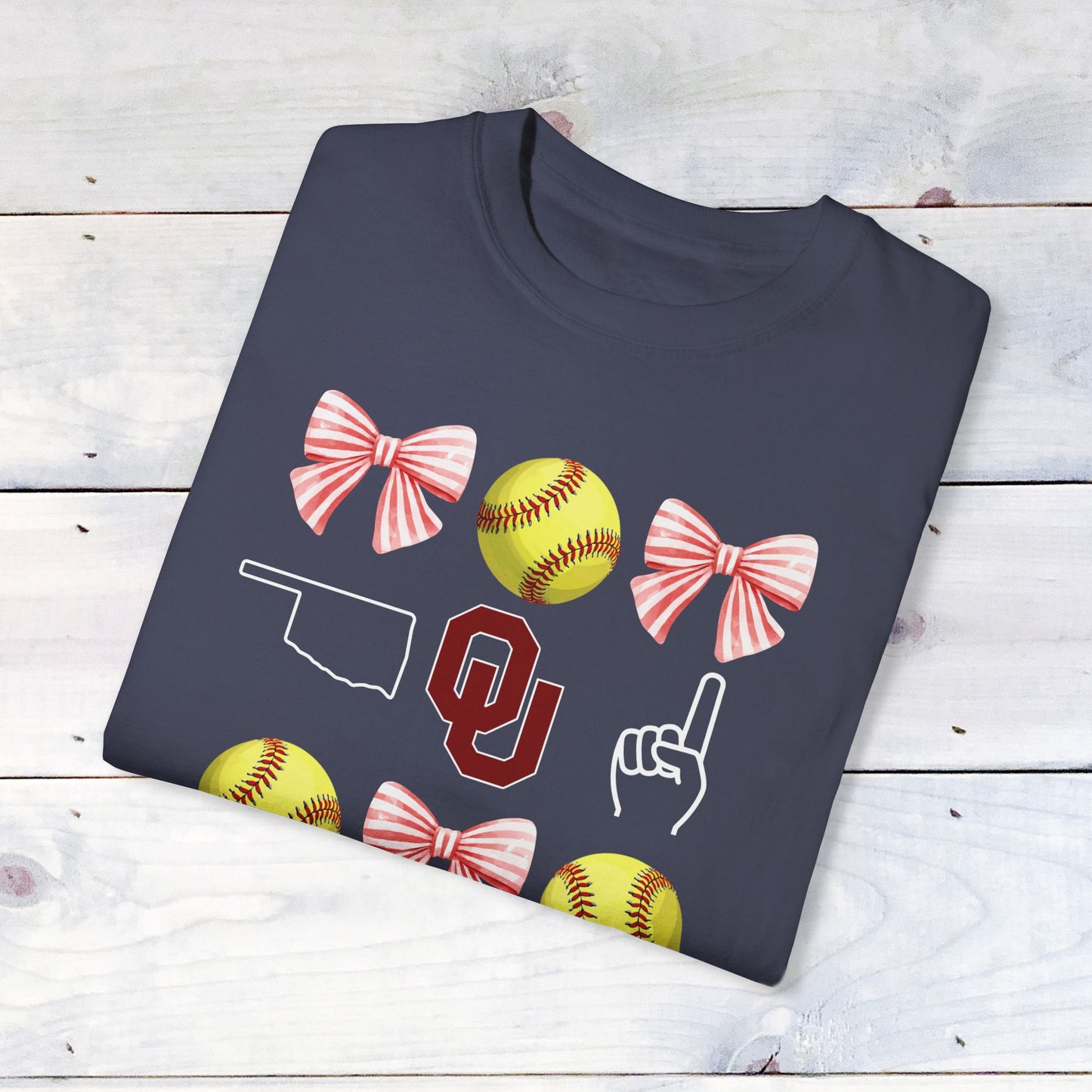Oklahoma Softball Grid Comfort Colors T