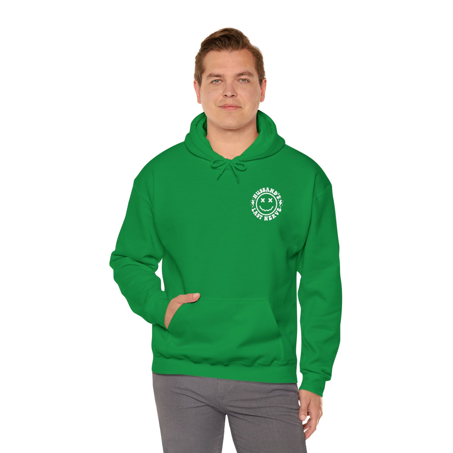 Husband's Last Nerve Hoodie - White Text