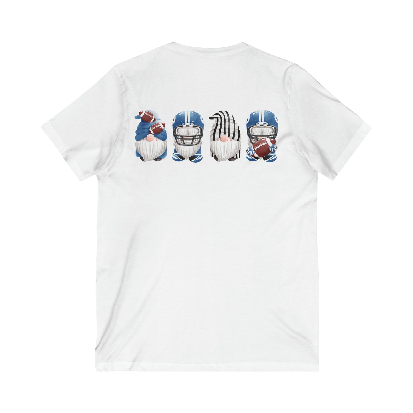 Gnome Blue Football V-Neck Unisex T-Shirt