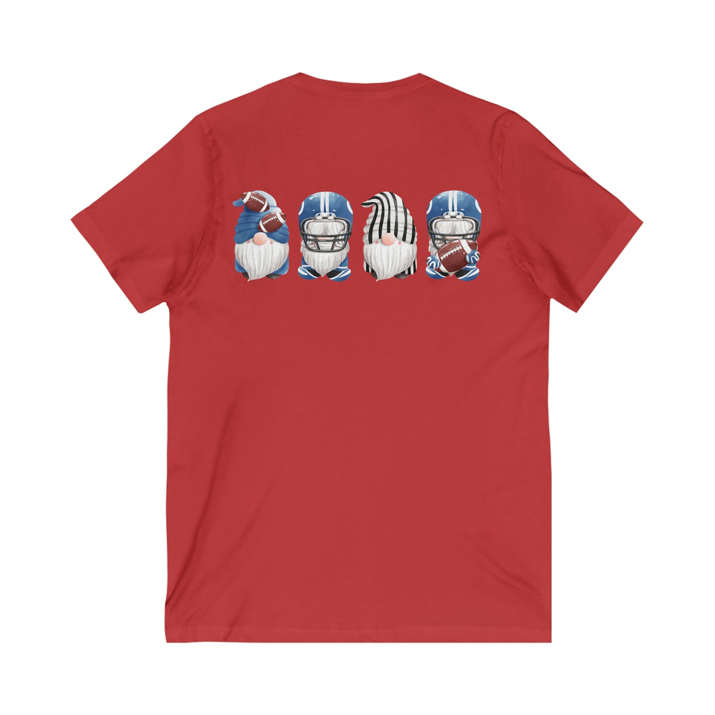 Gnome Blue Football V-Neck Unisex T-Shirt