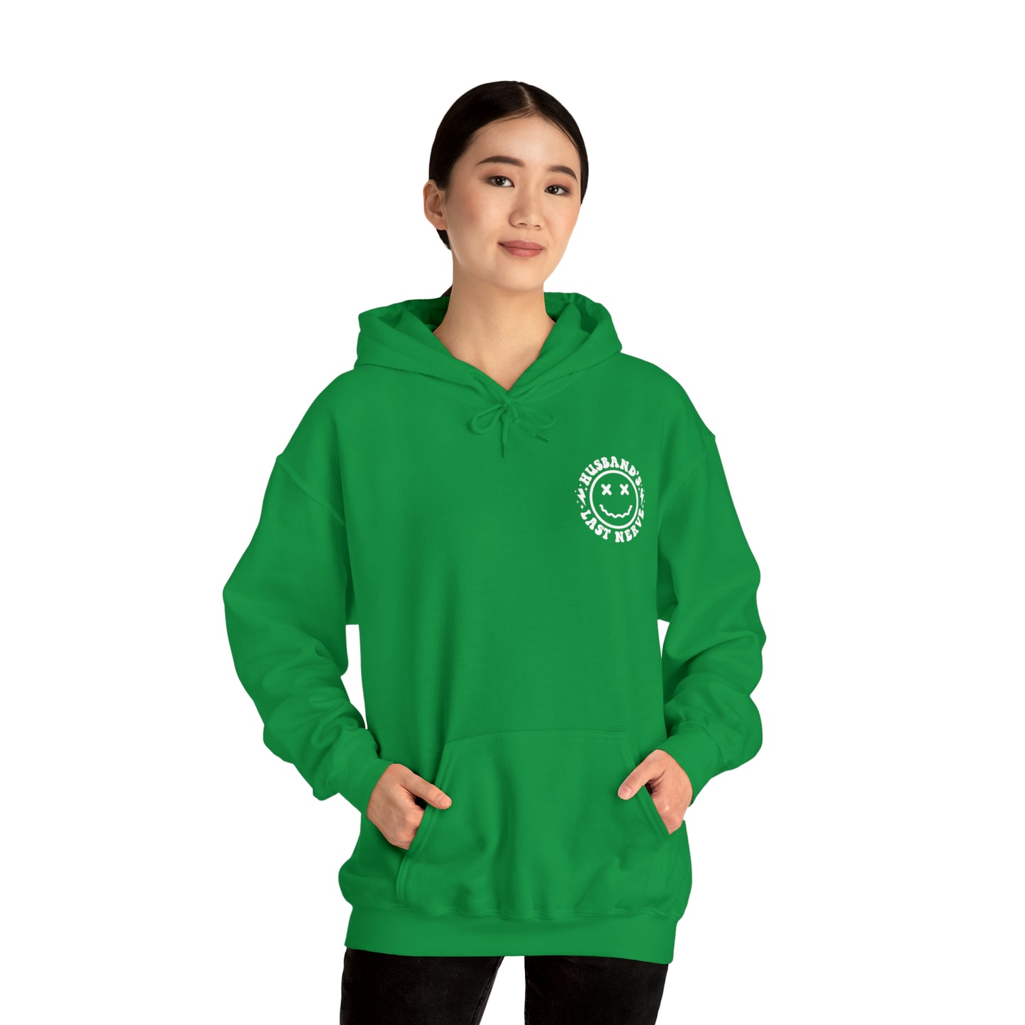Husband's Last Nerve Hoodie - White Text