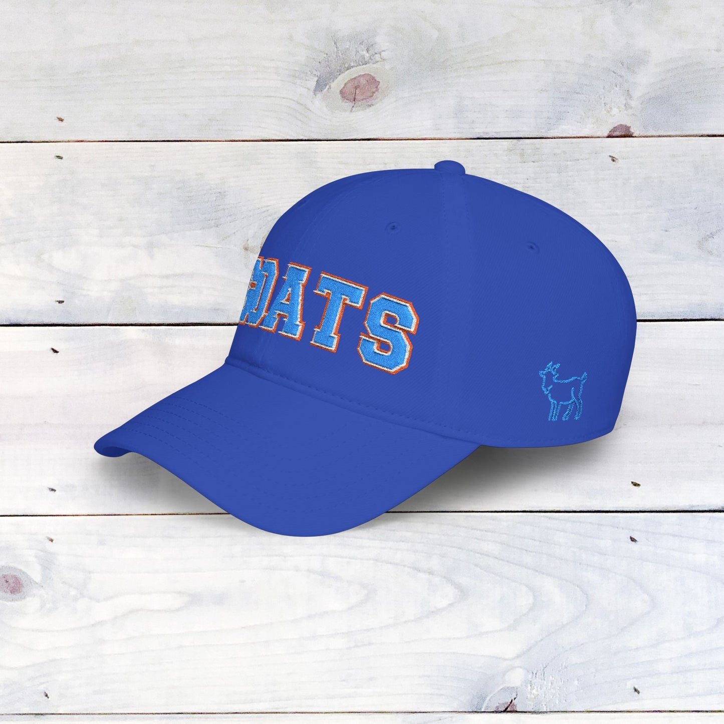 GOATS Embroidered Baseball Cap — Vintage Chenille Team Letterman Hat