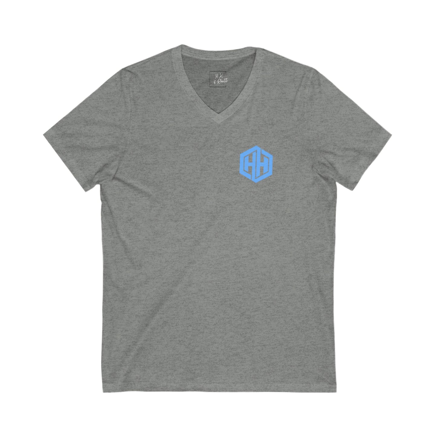 Hamm Unisex V-Neck Tee, Repeat Back:Logo Front