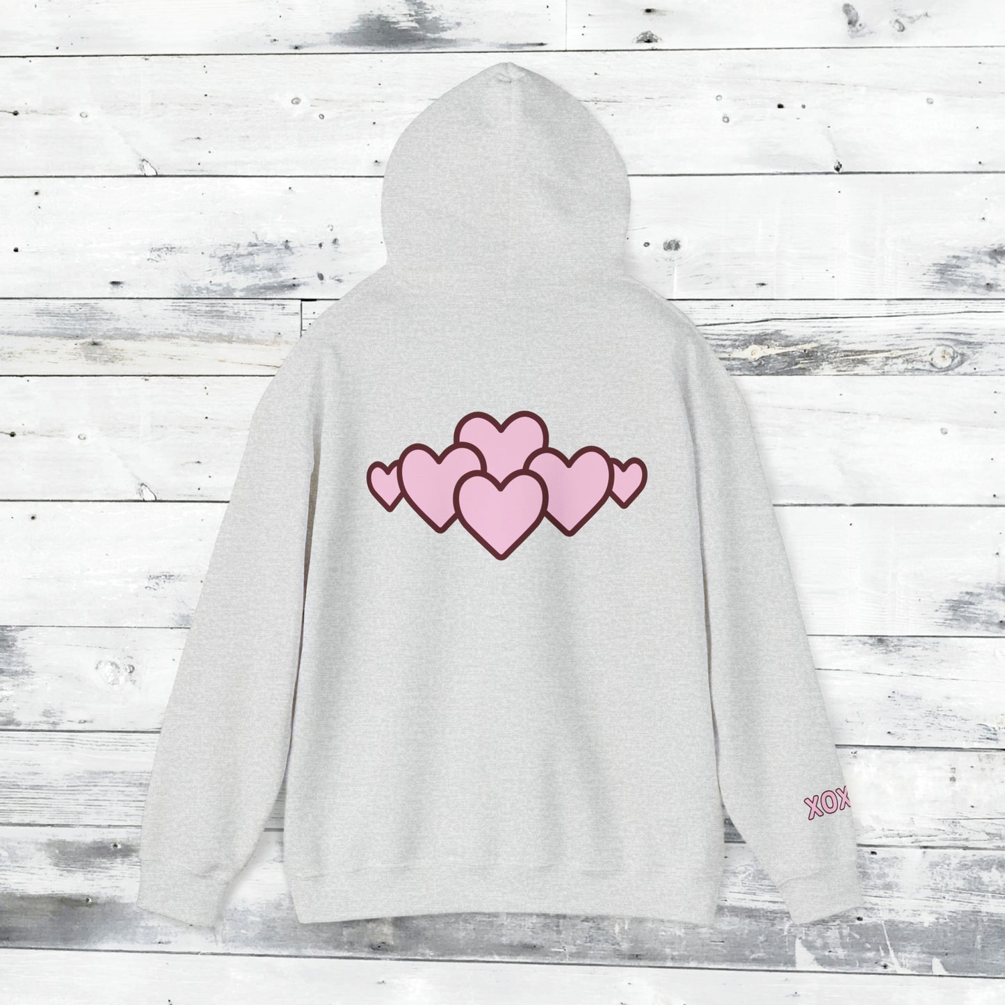 Valentines LOVE Hoodie - XOXO right cuff