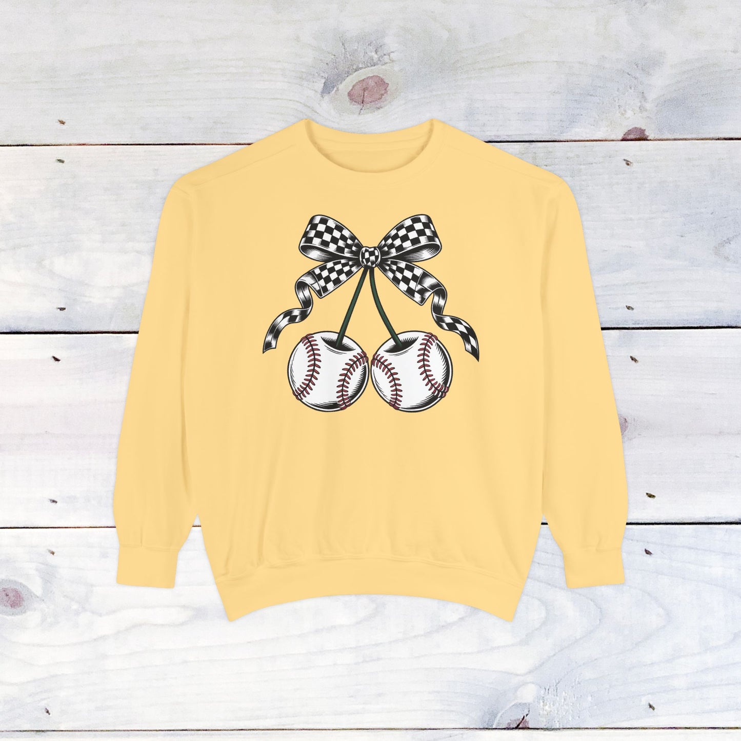 Baseball Cherries Comfort Color Sweatshirt