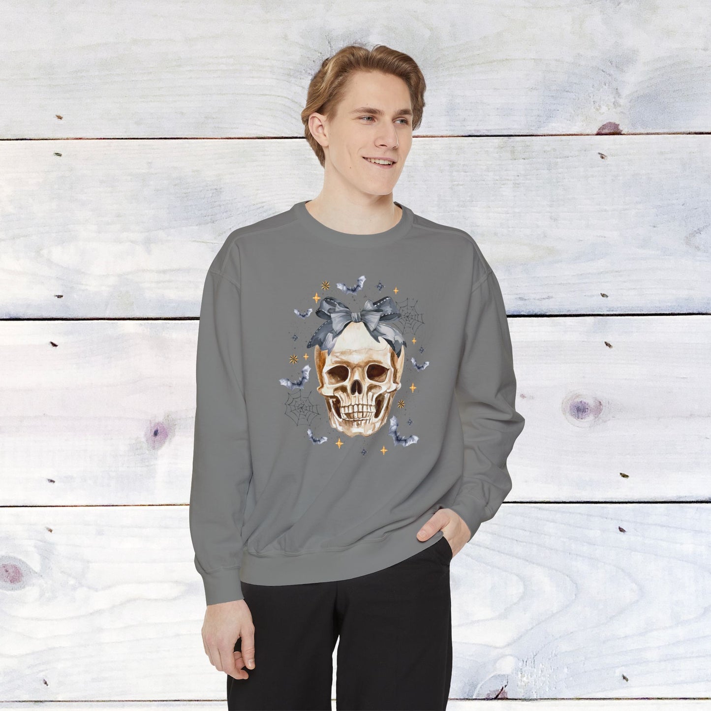 Pretty Bow Skull Comfort Colors Sweater
