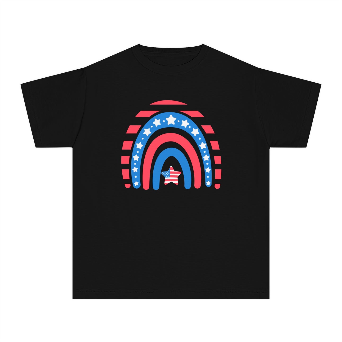 Stars & Stripes Rainbow Comfort Colors Youth Tee